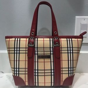 Burberry Haymarket Pattern Handbag